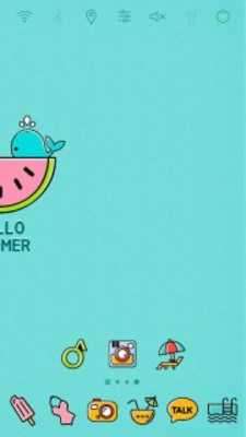 Play Cute whale summer Launcher theme 