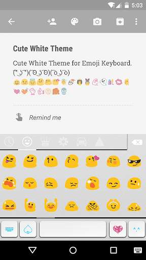 Play APK Cute White EmojiKeyboard Theme  and enjoy Cute White EmojiKeyboard Theme with UptoPlay com.kkkeyboard.emoji.keyboard.theme.CuteWhite