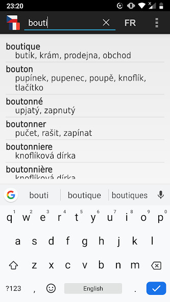 Play APK Czech - French offline dict.  and enjoy Czech - French offline dict. with UptoPlay com.dic_o.dico_cze_fra
