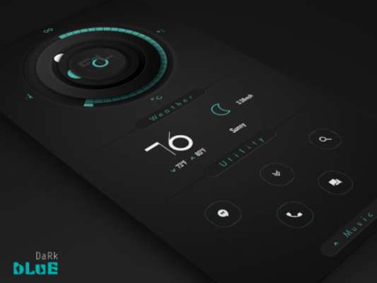 Play DaRk bLuE for Zooper Widget 