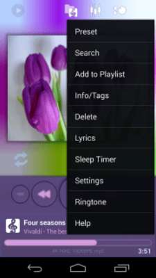 Play DarkSlateBlue Poweramp Skin 