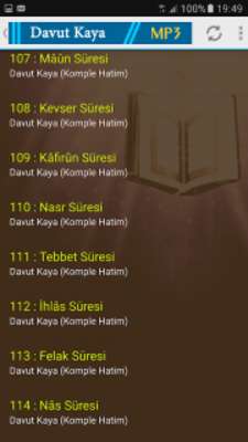 Play Davut Kaya - kuranı kerim Mp3 
