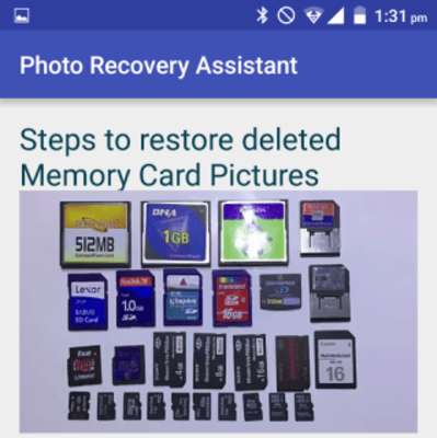 Play Deleted Photos Recovery Help 