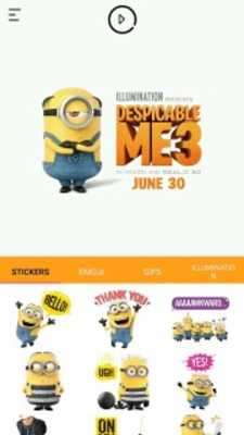 Play Despicable Me 3 Stickers App 