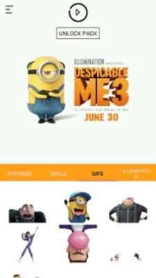 Play Despicable Me 3 Stickers App 