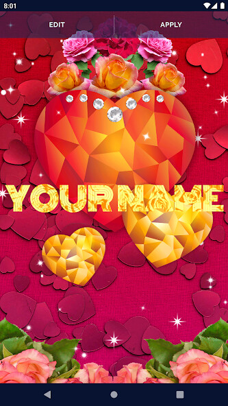 Play Diamond Hearts Live Wallpaper 
