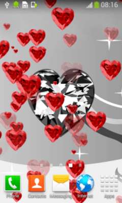 Play Diamond Hearts Live Wallpapers 