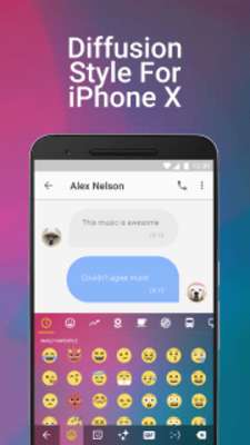 Play Diffusion Emoji Keyboard Theme For iPhone X 