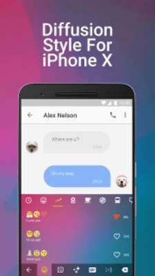Play Diffusion Emoji Keyboard Theme For iPhone X 