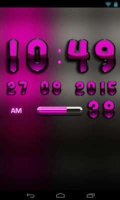 Play Digi Clock Black Pink widget 