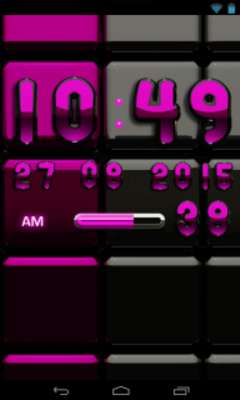Play Digi Clock Black Pink widget 