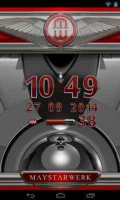 Play Digi Clock Widget Red Gear 