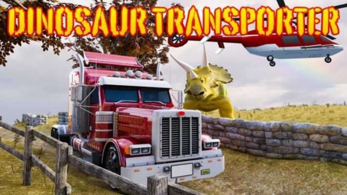 Play Dino Transporter Helicopter 3D 