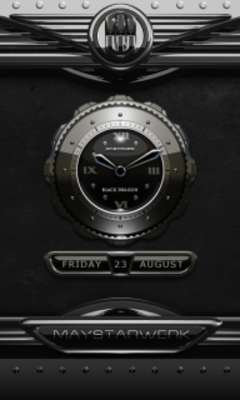 Play Dragon Clock Widget black Play Dragon Clock Widget black
