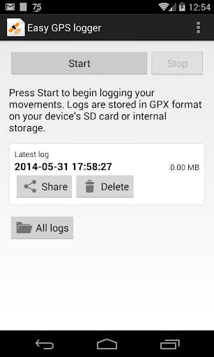 Play APK Easy GPS logger  and enjoy Easy GPS logger with UptoPlay com.leafdigital.easygpslogger
