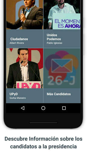 Play APK Elecciones Generales 2016 26J  and enjoy Elecciones Generales 2016 26J with UptoPlay es.ageapps.elecciones26j