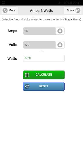 Play APK Electrical Amps 2 Watts Free  and enjoy Electrical Amps 2 Watts Free with UptoPlay com.procerts.amps2watts