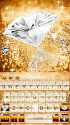 Play Elegant Gold Diamond Keyboard Theme 