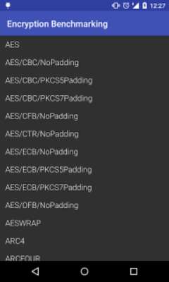 Play Encryption Benchmarking Play Encryption Benchmarking