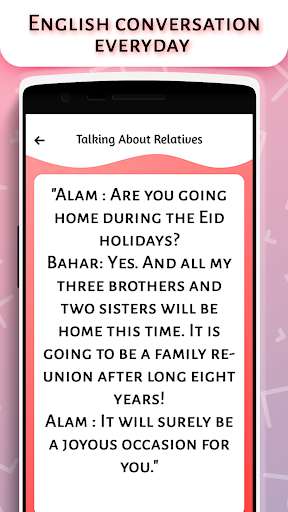 Play English conversation daily 