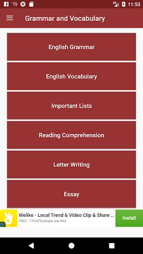 Play English Grammar&Vocabulary Book Offline - Free App  and enjoy English Grammar&Vocabulary Book Offline - Free App with UptoPlay