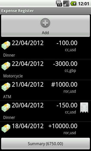 Play APK Expense Register  and enjoy Expense Register with UptoPlay pl.tierra.expenseregister