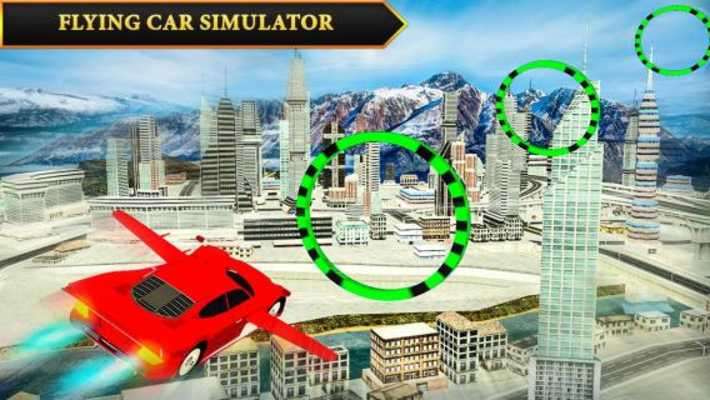 Play Extreme Flying Car Driving 3D 