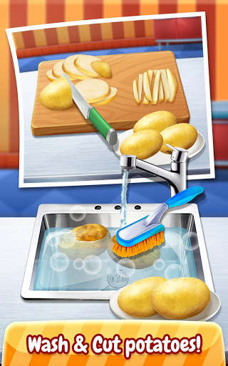 Play APK Fast Food - French Fries Maker  and enjoy Fast Food - French Fries Maker with UptoPlay com.crazycampmedia.android_frenchfries2017