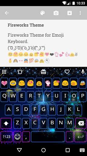 Play Fireworks Emoji Keyboard Theme Play Fireworks Emoji Keyboard Theme