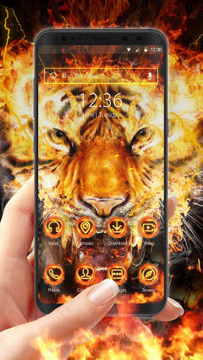 Play APK Flame Cool Tiger- APUS Launcher Free Theme  and enjoy Flame Cool Tiger- APUS Launcher Free Theme with UptoPlay com.apusapps.theme.i_flame_cool_tiger_5a84b91a6f