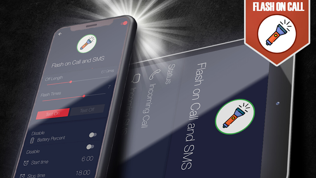 Play Flash on call and SMS 