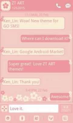 Play FlowerLove Theme GO SMS 