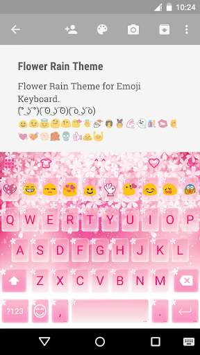 Play APK Flower Rain Emoji Keyboard  and enjoy Flower Rain Emoji Keyboard with UptoPlay com.kkkeyboard.emoji.keyboard.theme.FlowerRain