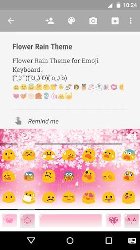 Play APK Flower Rain Emoji Keyboard  and enjoy Flower Rain Emoji Keyboard with UptoPlay com.kkkeyboard.emoji.keyboard.theme.FlowerRain