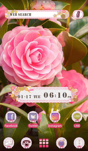 Play APK flower Theme Camellia  and enjoy flower Theme Camellia with UptoPlay jp.co.a_tm.android.plus_otometsubaki