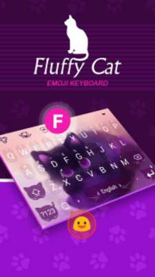 Play Fluffy Cat Theme&Emoji Keyboard 