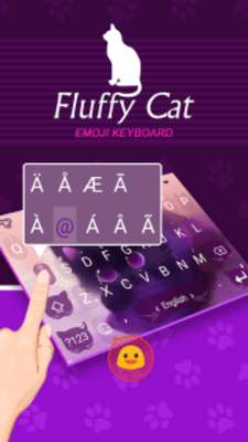 Play Fluffy Cat Theme&Emoji Keyboard 