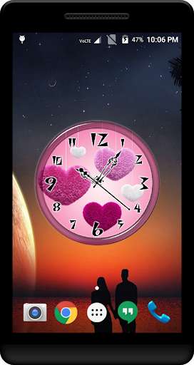 Play APK Fluffy Hearts Clock Live WP  and enjoy Fluffy Hearts Clock Live WP with UptoPlay losiento.theme.clock.fluffyhearts