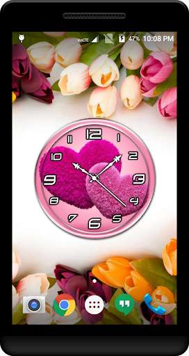 Play APK Fluffy Hearts Clock Live WP  and enjoy Fluffy Hearts Clock Live WP with UptoPlay losiento.theme.clock.fluffyhearts