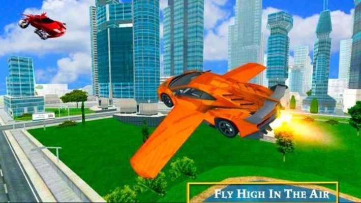 Play Flying Car Shooting: Battle Fight War Simulation 