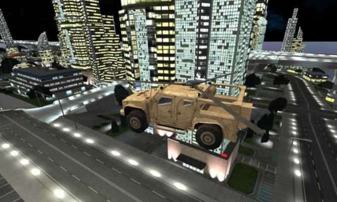 Play flying helicopter jeep car sim 