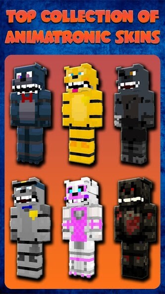 Play FNAF Skins for Minecraft PE 