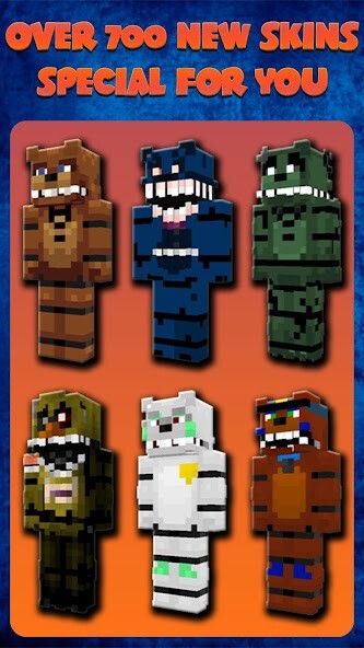 Play FNAF Skins for Minecraft PE 