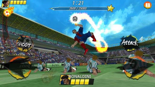 Play APK Football King Rush  and enjoy Football King Rush with UptoPlay com.whalebird.soccerking_madrid