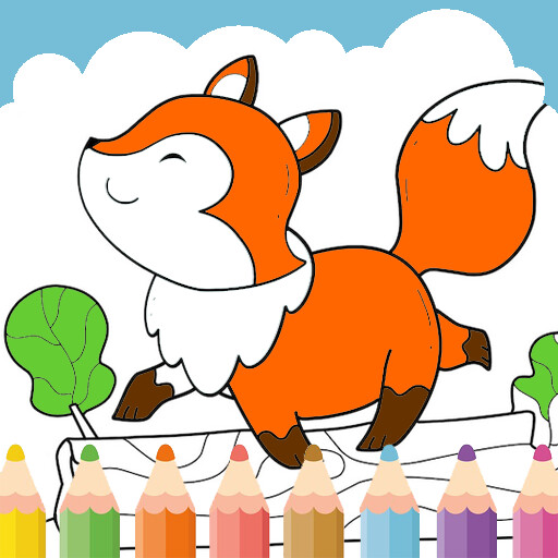 Play fox coloring book 