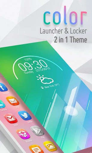 Play APK (FREE) Color 2 In 1 Theme  and enjoy (FREE) Color 2 In 1 Theme with UptoPlay com.gau.go.launcherex