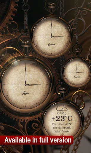 Play APK FREE Gold Clock Live Wallpaper  and enjoy FREE Gold Clock Live Wallpaper with UptoPlay com.vm.android.clockwork2.lite