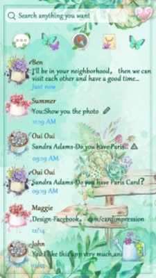 Play (FREE) GO SMS GREEN PLANT THEME 