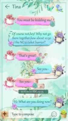 Play (FREE) GO SMS GREEN PLANT THEME 