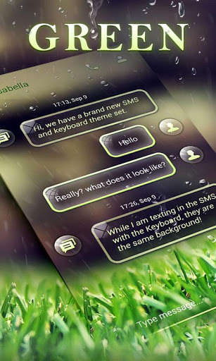 Play APK (FREE) GO SMS GREEN THEME  and enjoy (FREE) GO SMS GREEN THEME with UptoPlay com.jb.gosms